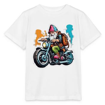 Nain de jardin / Fairyland / Leprechaun / Gnome / Logo - T-shirt bio MINI CREATOR Stanley/Stella Enfant - blanc - Devant - Maike (125cm)