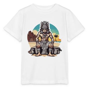 Maya / Haute Culture / Pérou / Calendrier Maya / Motif - T-shirt bio MINI CREATOR Stanley/Stella Enfant - blanc - Devant - Maike (125cm)