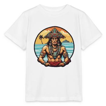 Maya / Haute Culture / Pérou / Calendrier Maya / Motif - T-shirt bio MINI CREATOR Stanley/Stella Enfant - blanc - Devant - Maike (125cm)