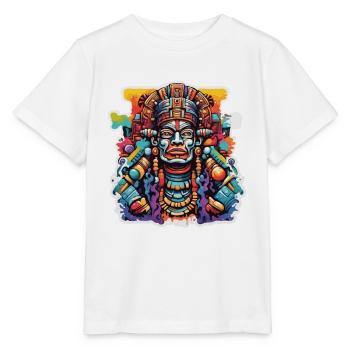 Maya / Haute Culture / Pérou / Calendrier Maya / Motif - T-shirt bio MINI CREATOR Stanley/Stella Enfant - blanc - Devant - Maike (125cm)
