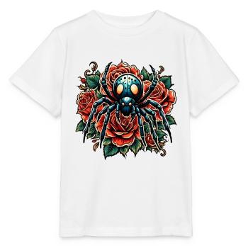 Araignée / chenille effrayante / insecte / animal / toile d'araignée - T-shirt bio MINI CREATOR Stanley/Stella Enfant - blanc - Devant - Maike (125cm)