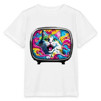 TV / Television / Analogue / Tube TV / Retro - Stanley/Stella MINI CREATOR Kids’ T-Shirt - white - Front - Maike (125cm)