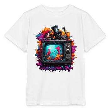 TV / Television / Analogue / Tube TV / Retro - Stanley/Stella MINI CREATOR Kids’ T-Shirt - white - Front - Maike (125cm)