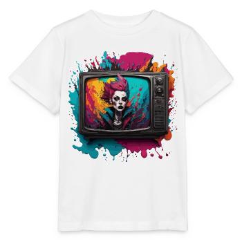 TV / Television / Analogue / Tube TV / Retro - Stanley/Stella MINI CREATOR Kids’ T-Shirt - white - Front - Maike (125cm)