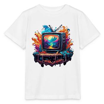 TV / Television / Analogue / Tube TV / Retro - Stanley/Stella MINI CREATOR Kids’ T-Shirt - white - Front - Maike (125cm)