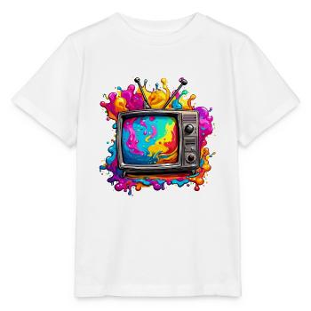 TV / Television / Analogue / Tube TV / Retro - Stanley/Stella MINI CREATOR Kids’ T-Shirt - white - Front - Maike (125cm)
