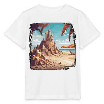 Sandcastle / Building / Playing / Castle / Holiday - Stanley/Stella MINI CREATOR Kids’ T-Shirt - white - Front - Maike (125cm)