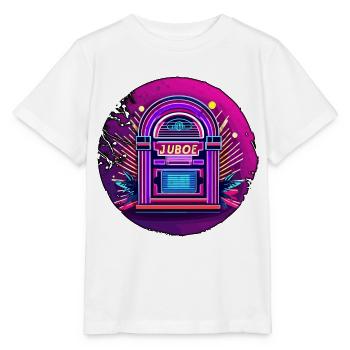 Jukebox / Automate musical / Rétro / années 50 - T-shirt bio MINI CREATOR Stanley/Stella Enfant - blanc - Devant - Maike (125cm)