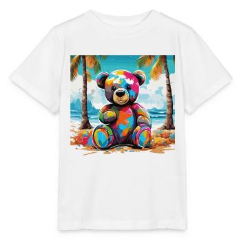 Teddybär / Kuscheltier / Stofftier / Geschenkidee - Stanley/Stella Kinder T-Shirt MINI CREATOR  - Weiß - Vorne - Maike (125cm)