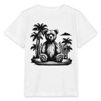 Ours en peluche / Peluche / Animal en peluche / Idée cadeau - T-shirt bio MINI CREATOR Stanley/Stella Enfant - blanc - Devant - Maike (125cm)