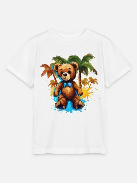 Teddybär / Kuscheltier / Stofftier / Geschenkidee - Stanley/Stella Kinder T-Shirt MINI CREATOR  - Weiß