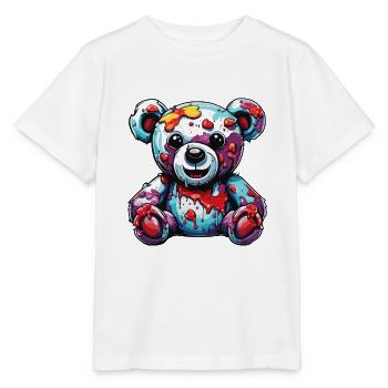 Ours en peluche / Peluche / Animal en peluche / Idée cadeau - T-shirt bio MINI CREATOR Stanley/Stella Enfant - blanc - Devant - Maike (125cm)