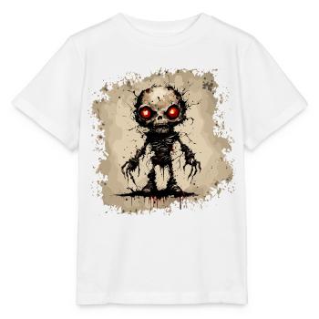 Horror Puppe / Halloween / gruselig / düster - Stanley/Stella Kinder T-Shirt MINI CREATOR  - Weiß - Vorne - Maike (125cm)