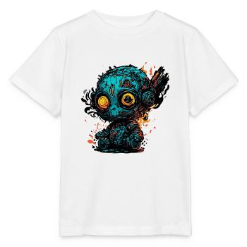 Horror Puppe / Halloween / gruselig / düster - Stanley/Stella Kinder T-Shirt MINI CREATOR  - Weiß - Vorne - Maike (125cm)