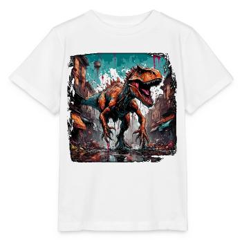 Dinosaurier / Tier / Urzeit / Reptil / Jungs - Stanley/Stella Kinder T-Shirt MINI CREATOR  - Weiß - Vorne - Maike (125cm)
