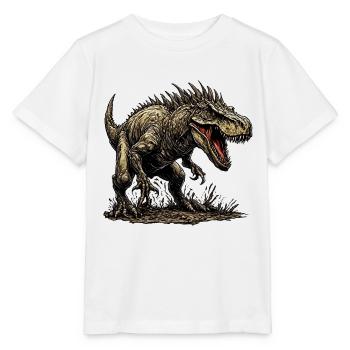 Dinosaurier / Tier / Urzeit / Reptil / Jungs - Stanley/Stella Kinder T-Shirt MINI CREATOR  - Weiß - Vorne - Maike (125cm)