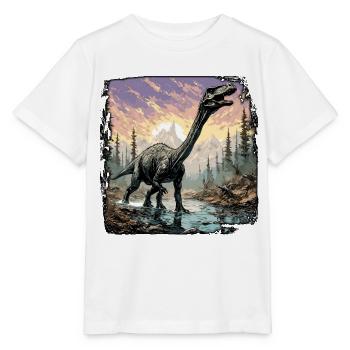 Dinosaurier / Tier / Urzeit / Reptil / Jungs - Stanley/Stella Kinder T-Shirt MINI CREATOR  - Weiß - Vorne - Maike (125cm)