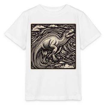 Dinosaurier / Tier / Urzeit / Reptil / Jungs - Stanley/Stella Kinder T-Shirt MINI CREATOR  - Weiß - Vorne - Maike (125cm)