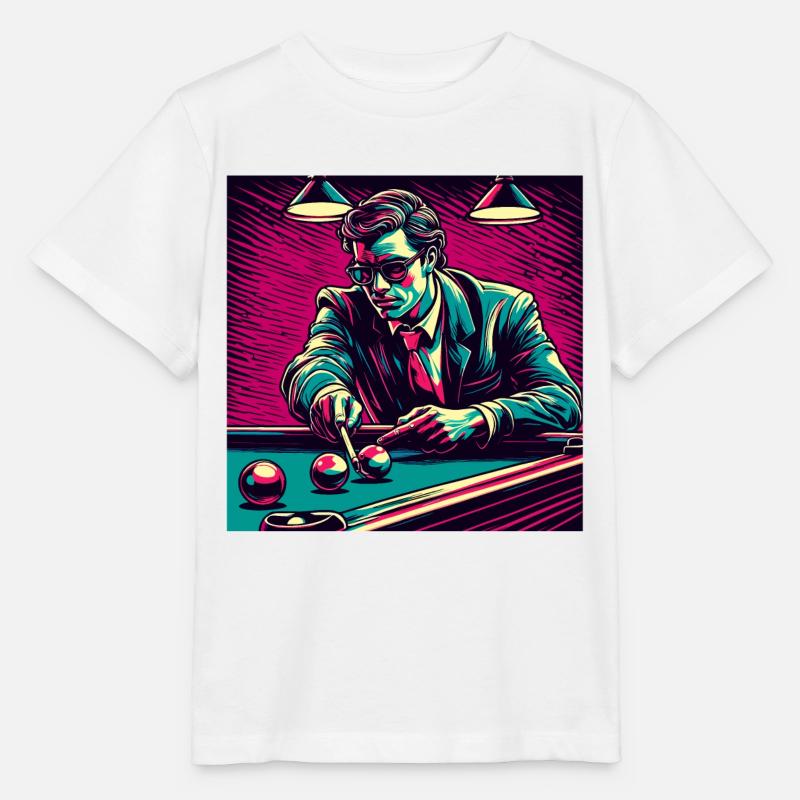 Billiard Table / Billiard Ball / 8 Ball / Pool / Kö - Stanley/Stella MINI CREATOR Kids’ T-Shirt - white