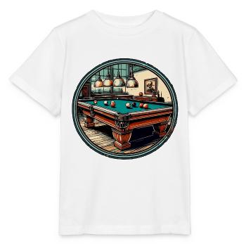 Billardtisch / Billiardkugel / 8 Ball / Pool / Kö - Stanley/Stella Kinder T-Shirt MINI CREATOR  - Weiß - Vorne - Maike (125cm)