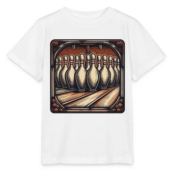 Bowling / Kegeln / Bowlingbahn / Pin / Strike - Stanley/Stella Kinder T-Shirt MINI CREATOR  - Weiß - Vorne - Maike (125cm)