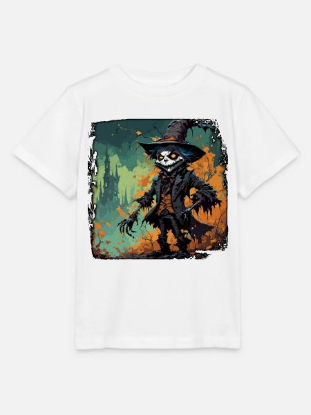Vogelscheuche / Erntehelfer / Maisfeld / Feld - Stanley/Stella Kinder T-Shirt MINI CREATOR - Weiß