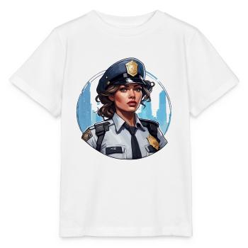 Polizei / Einsatz / Beruf / Job / Einsatzkräfte - Stanley/Stella Kinder T-Shirt MINI CREATOR  - Weiß - Vorne - Maike (125cm)