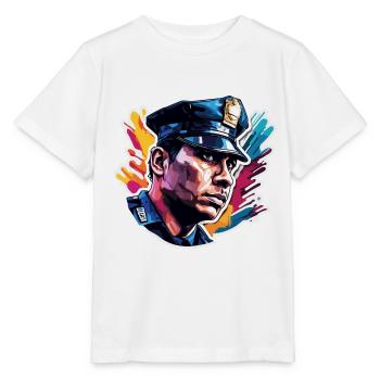 Polizei / Einsatz / Beruf / Job / Einsatzkräfte - Stanley/Stella Kinder T-Shirt MINI CREATOR  - Weiß - Vorne - Maike (125cm)