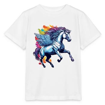 Pégase / Ailes /Grec / Fantaisie - T-shirt bio MINI CREATOR Stanley/Stella Enfant - blanc - Devant - Maike (125cm)
