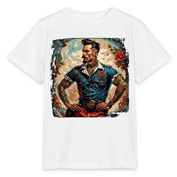 Matrose / Schiffsbesatzung / Decksmann / Anker - Stanley/Stella Kinder T-Shirt MINI CREATOR  - Weiß - Vorne - Maike (125cm)