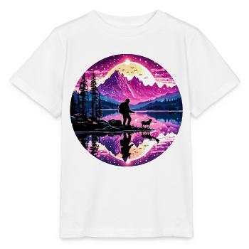 Angler Siluette / Fishing / Fish / Lake / Sport - Stanley/Stella MINI CREATOR Kids’ T-Shirt - white - Front - Maike (125cm)