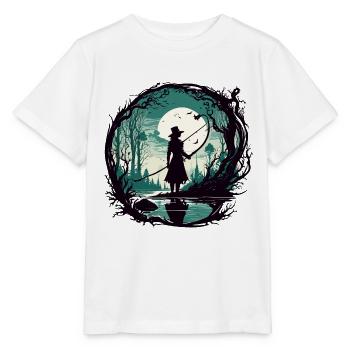 Angler Siluette / Fishing / Fish / Lake / Sport - Stanley/Stella MINI CREATOR Kids’ T-Shirt - white - Front - Maike (125cm)