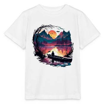 Angler Siluette / Fishing / Fish / Lake / Sport - Stanley/Stella MINI CREATOR Kids’ T-Shirt - white - Front - Maike (125cm)