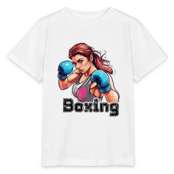 Boxer / Sport / Kampf / Arena / Boxring / Fäuste - Stanley/Stella Kinder T-Shirt MINI CREATOR  - Weiß - Vorne - Maike (125cm)