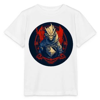 Die Rollenspiel Echse - Stanley/Stella Kinder T-Shirt MINI CREATOR  - Weiß - Vorne - Maike (125cm)