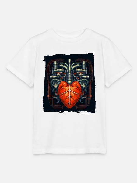 Le cœur, moteur de la vie - T-shirt bio MINI CREATOR Stanley/Stella Enfant - blanc