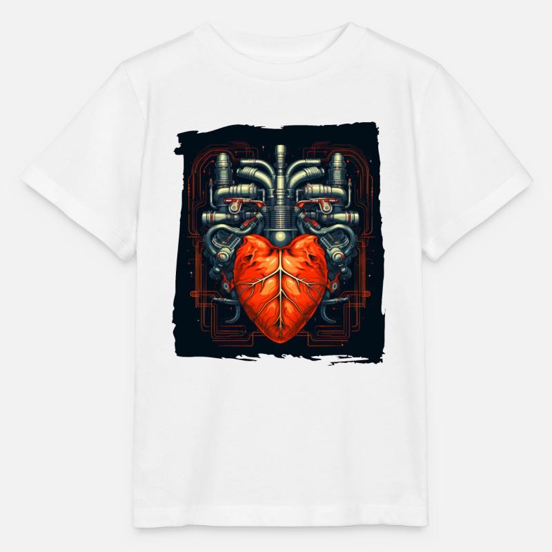 Das Herz, der Motor der Lebens - Stanley/Stella Kinder T-Shirt MINI CREATOR  - Weiß