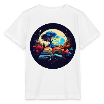 Dreamy reading experience - Stanley/Stella MINI CREATOR Kids’ T-Shirt - white - Front - Maike (125cm)