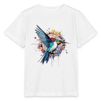 Kolibri Vogel Tierfreiheit Welt Tierwelt - Stanley/Stella Kinder T-Shirt MINI CREATOR  - Weiß - Vorne - Maike (125cm)