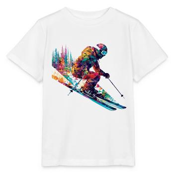 Alpin Ski Sport Spiel Champion Wettbewerb Zusammenfassung - Stanley/Stella Kinder T-Shirt MINI CREATOR  - Weiß - Vorne - Maike (125cm)