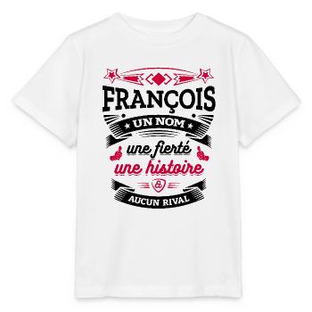 FRANÇOIS UN NOM UNE FIERTÉ AUCUN RIVAL - T-shirt bio MINI CREATOR Stanley/Stella Enfant - blanc - Devant - Maike (125cm)