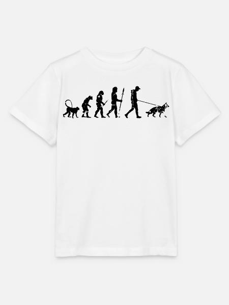 Deutscher Schäferhund Evolution - Stanley/Stella Kinder T-Shirt MINI CREATOR - Weiß