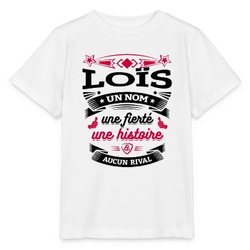 LOÏS PARFAIT - PRENOM LOÏS - T-shirt bio MINI CREATOR Stanley/Stella Enfant - blanc - Devant - Maike (125cm)