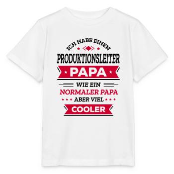 PRODUKTIONSLEITER PAPA - COOLER ALS NORMAL, EXPERT - Stanley/Stella Kinder T-Shirt MINI CREATOR  - Weiß - Vorne - Maike (125cm)