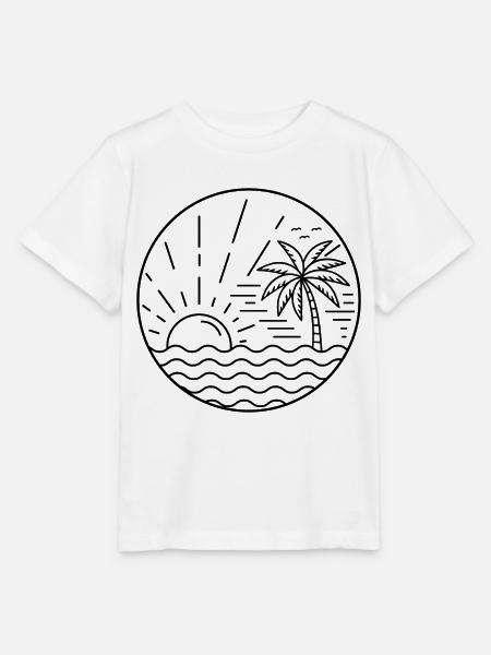 Sunset Circle - Stanley/Stella Kinder T-Shirt MINI CREATOR - Weiß