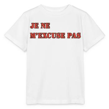 JE NE M’EXCUSE PAS - T-shirt bio MINI CREATOR Stanley/Stella Enfant - blanc - Devant - Maike (125cm)