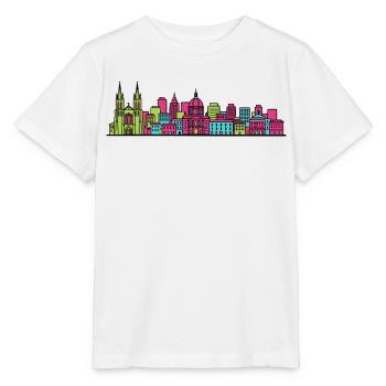 Montpellier Stadtsilhouette Arc de Triomphe Art - Stanley/Stella Kinder T-Shirt MINI CREATOR  - Weiß - Vorne - Maike (125cm)