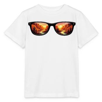 Lunettes de soleil Couchant du Désert - T-shirt bio MINI CREATOR Stanley/Stella Enfant - blanc - Devant - Maike (125cm)