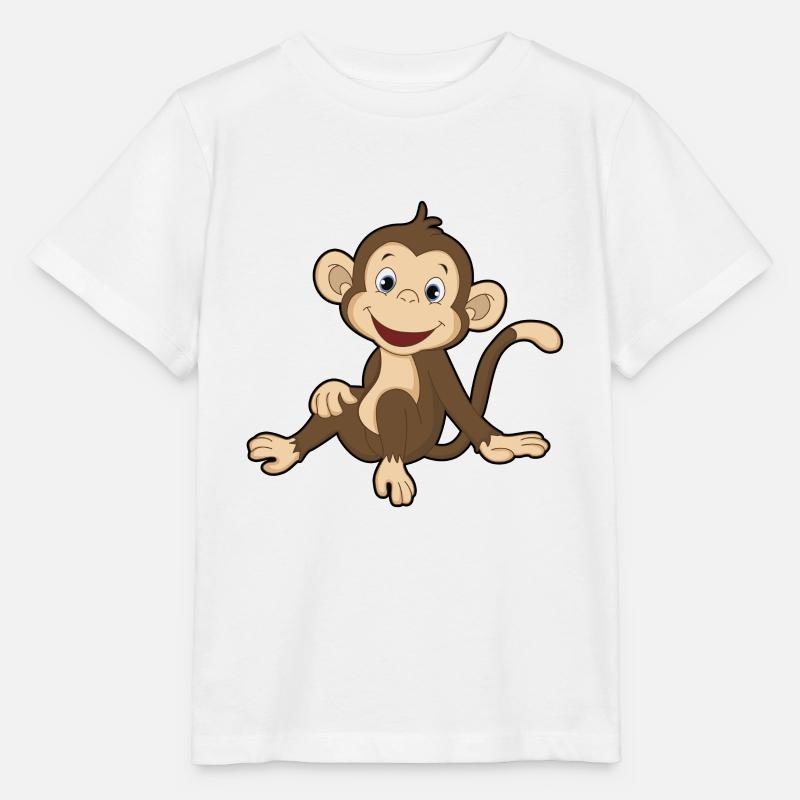 Kleiner Affe Sitzt - Stanley/Stella Kinder T-Shirt MINI CREATOR  - Weiß