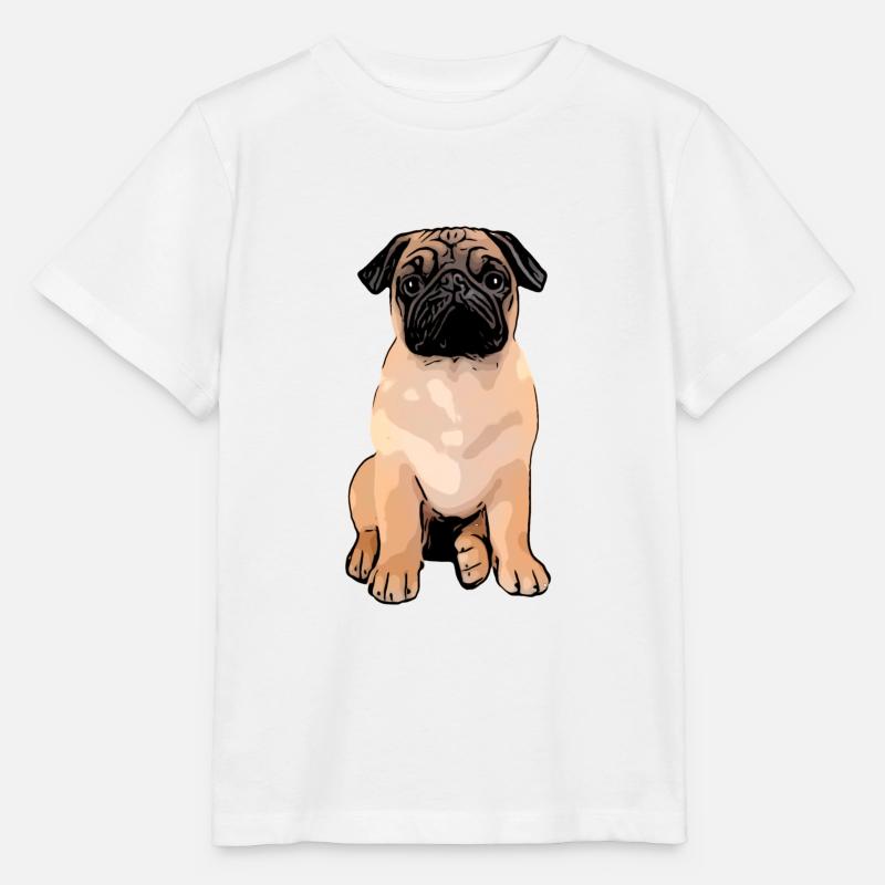 Mops Mops Mops - Stanley/Stella Kinder T-Shirt MINI CREATOR  - Weiß